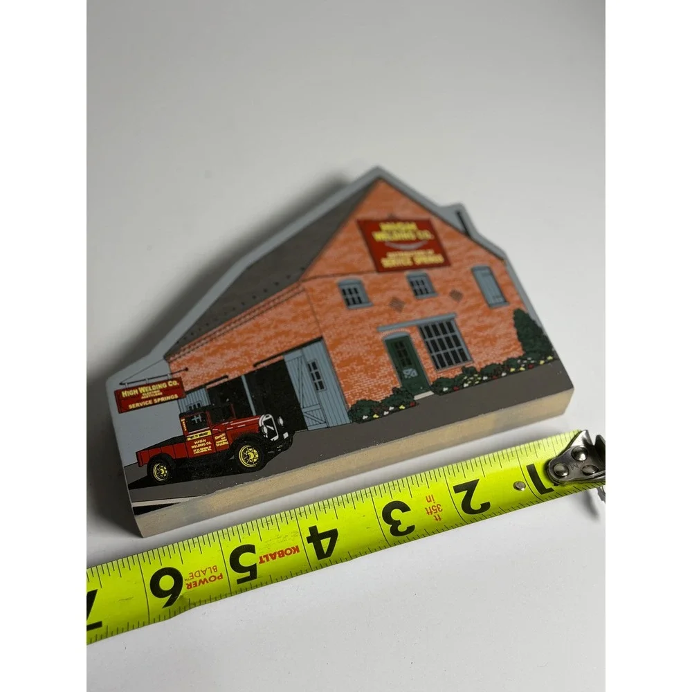 VTG Hometowne Collectibles High Welding Co Lancaster PA Wood Block Shelf Sitter